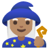 🧙🏽‍♀️ woman mage: medium skin tone display on Google